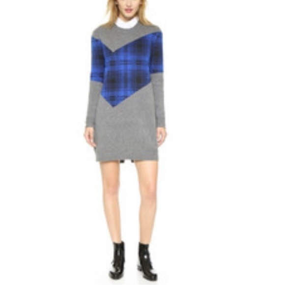Thakoon Addition Plaid Combo Sweater Dress - Picture 4 of 16